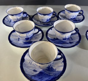 Listing 2 of 12 for Royal Crown Derby 1908 Hand Painted Marine Tea Set W.E.J. Dean = RARE