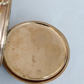 Listing 4 of 19 for 9ct hallmarked JW Benson London Swiss made pocket watch, 94g