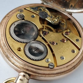 Listing 5 of 19 for 9ct hallmarked JW Benson London Swiss made pocket watch, 94g
