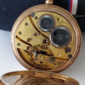 Listing 9 of 19 for 9ct hallmarked JW Benson London Swiss made pocket watch, 94g