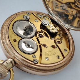 Listing 16 of 19 for 9ct hallmarked JW Benson London Swiss made pocket watch, 94g