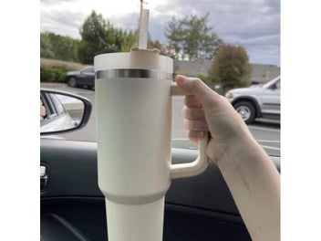 Listing 8 of 10 for 1200ml Stainless Steel Vacuum Cup With Handle And Straw For Drinks