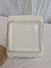 Listing 4 of 4 for Vintage Delft Style Ceramic Jar - Blue & White Windmill Motif