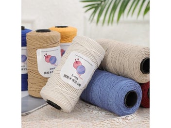 Listing 3 of 10 for 150 Meters 2mm Round Cotton Yarn For Knitting Macrame Crafts