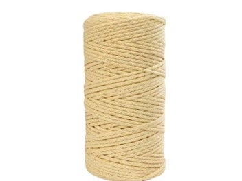 Listing 7 of 10 for 150 Meters 2mm Round Cotton Yarn For Knitting Macrame Crafts