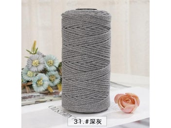 Listing 1 of 10 for 150 Meters 2mm Round Cotton Yarn For Knitting Macrame Crafts