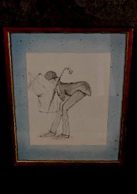 Listing 2 of 4 for Framed Pencil Carircature Drawing in the Style of Al Hirshfeld of the NY Times.