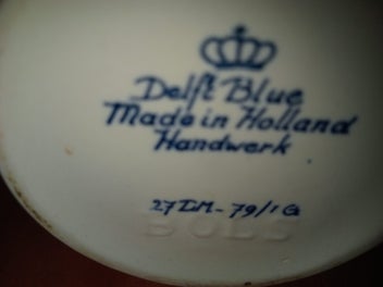 Listing 4 of 4 for Delft Blue Vintage Ceramic Decanter – Bols Royal Distilleries Genever Gin