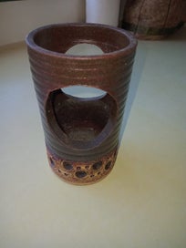 Listing 2 of 3 for Jersey Pottery Vintage Studio Vase-Candle Holder/Incense Burner)-(Circa 60/70’s)