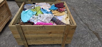 Listing 1 of 2 for $1 = RES wooden crate #71 filled with material, possibly linen as well etc