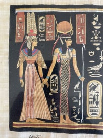 Listing 6 of 8 for Authentic Egyptian Papyrus- framed