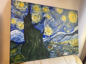 Listing 5 of 9 for Recreated Famouse painting - Vincent Vangoh’s starry night by Waru J