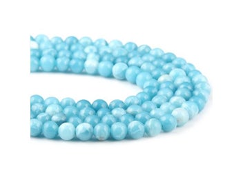 Listing 3 of 8 for Natural Larimar Beads For Women's DIY Jewelry 14''