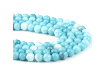 Listing 6 of 8 for Natural Larimar Beads For Women's DIY Jewelry 14''