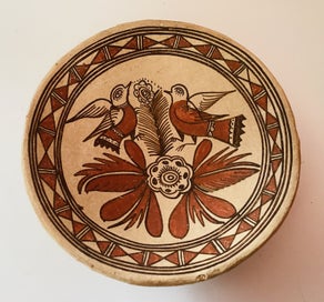 Listing 4 of 5 for Two Vintage Tonala Mexican Footed Pottery Bowls