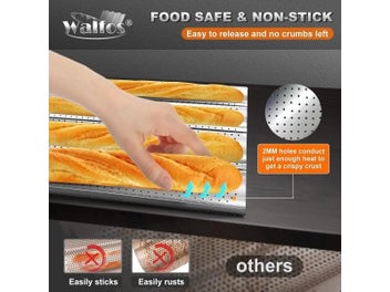 Listing 7 of 10 for French Bread Baking Mould Baguette Pan Groove Waves