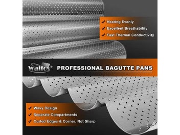 Listing 8 of 10 for French Bread Baking Mould Baguette Pan Groove Waves