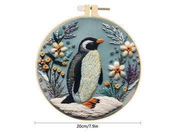 Listing 4 of 10 for DIY Embroidery Kit For Beginners With Animal Designs