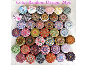 Listing 2 of 9 for 24pcs Multicolor Iron Candle Tins With Lids For DIY Storage