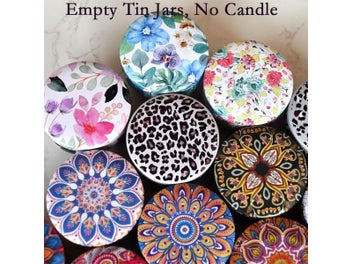 Listing 5 of 9 for 24pcs Multicolor Iron Candle Tins With Lids For DIY Storage