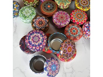 Listing 6 of 9 for 24pcs Multicolor Iron Candle Tins With Lids For DIY Storage