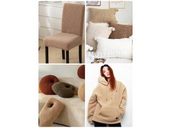 Listing 4 of 9 for Thickened Lamb Wool Fabric For Outerwear Hoodies Pillows Pet Beds DIY