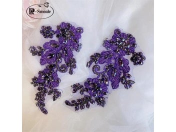 Listing 6 of 10 for Sparkling Rhinestone Flowers DIY Patch For Wedding Dress