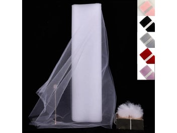 Listing 3 of 10 for White Tulle Rolls 1.6x18M For Party Decoration DIY Crafts