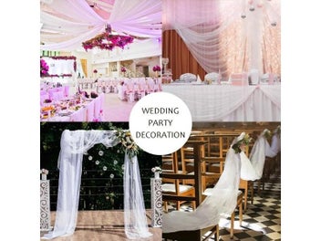 Listing 7 of 10 for White Tulle Rolls 1.6x18M For Party Decoration DIY Crafts