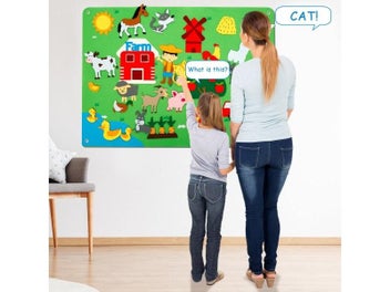Listing 6 of 10 for 3.5Ft Children's Farm Animals Felt Story Board Set