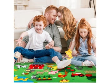 Listing 7 of 10 for 3.5Ft Children's Farm Animals Felt Story Board Set