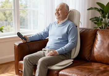 Listing 2 of 14 for Massage Chair Cushion Seat Pad Neck Back Massager