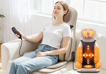 Listing 3 of 14 for Massage Chair Cushion Seat Pad Neck Back Massager