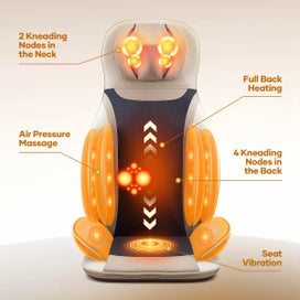 Listing 8 of 14 for Massage Chair Cushion Seat Pad Neck Back Massager