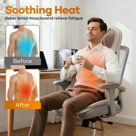 Listing 9 of 14 for Massage Chair Cushion Seat Pad Neck Back Massager