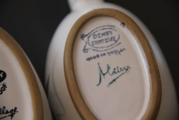 Listing 6 of 10 for Vintage Denby Greenwheat Long Shape Sauce Boat X 2