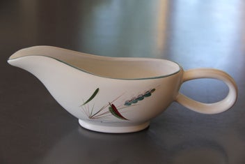 Listing 7 of 10 for Vintage Denby Greenwheat Long Shape Sauce Boat X 2