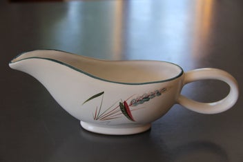 Listing 9 of 10 for Vintage Denby Greenwheat Long Shape Sauce Boat X 2