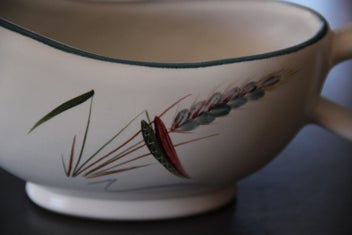 Listing 10 of 10 for Vintage Denby Greenwheat Long Shape Sauce Boat X 2