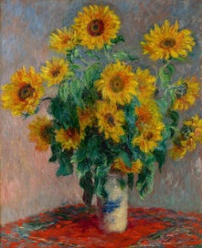 Listing 1 of 3 for Framed $1 RESERVE 1 Panel Canvas Art Print - Sunflowers by Claude Monet
