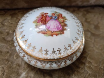 Listing 3 of 6 for Fabulous Midcentury Limoges Trinket Box with Three other Limoges Beauties