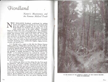 Listing 2 of 2 for Gorgeous booklet Milford Sound - 1934 - Government Tourist Department