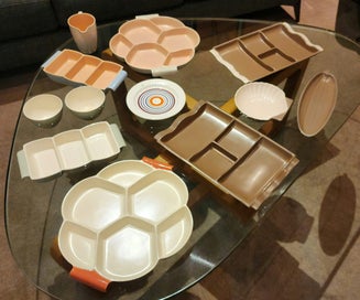 Listing 11 of 11 for Poole Twintone Serving Dishes - Sepia/Mushroom Colourway