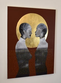 Listing 5 of 10 for THE MAORI LEGEND OF HIMEOMA AND TUTANEKAI - GOLD LEAF - EXTRA LARGE - ORIGINAL