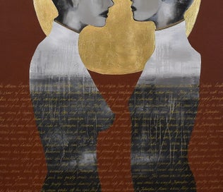 Listing 8 of 10 for THE MAORI LEGEND OF HIMEOMA AND TUTANEKAI - GOLD LEAF - EXTRA LARGE - ORIGINAL