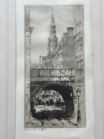 Listing 8 of 15 for Peter Graham (1838-1921) RA, RSA - St. Bride’s Church Spire, London, etching