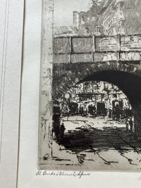 Listing 14 of 15 for Peter Graham (1838-1921) RA, RSA - St. Bride’s Church Spire, London, etching