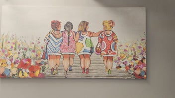 Listing 2 of 2 for Four Ladies acrylic on canvas