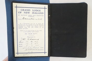 Listing 6 of 9 for Freemason Holy Bible BLUE Presented 1948 Tamaki Lodge 328 (SKU BK18)