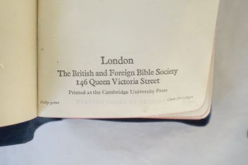 Listing 7 of 9 for Freemason Holy Bible BLUE Presented 1948 Tamaki Lodge 328 (SKU BK18)